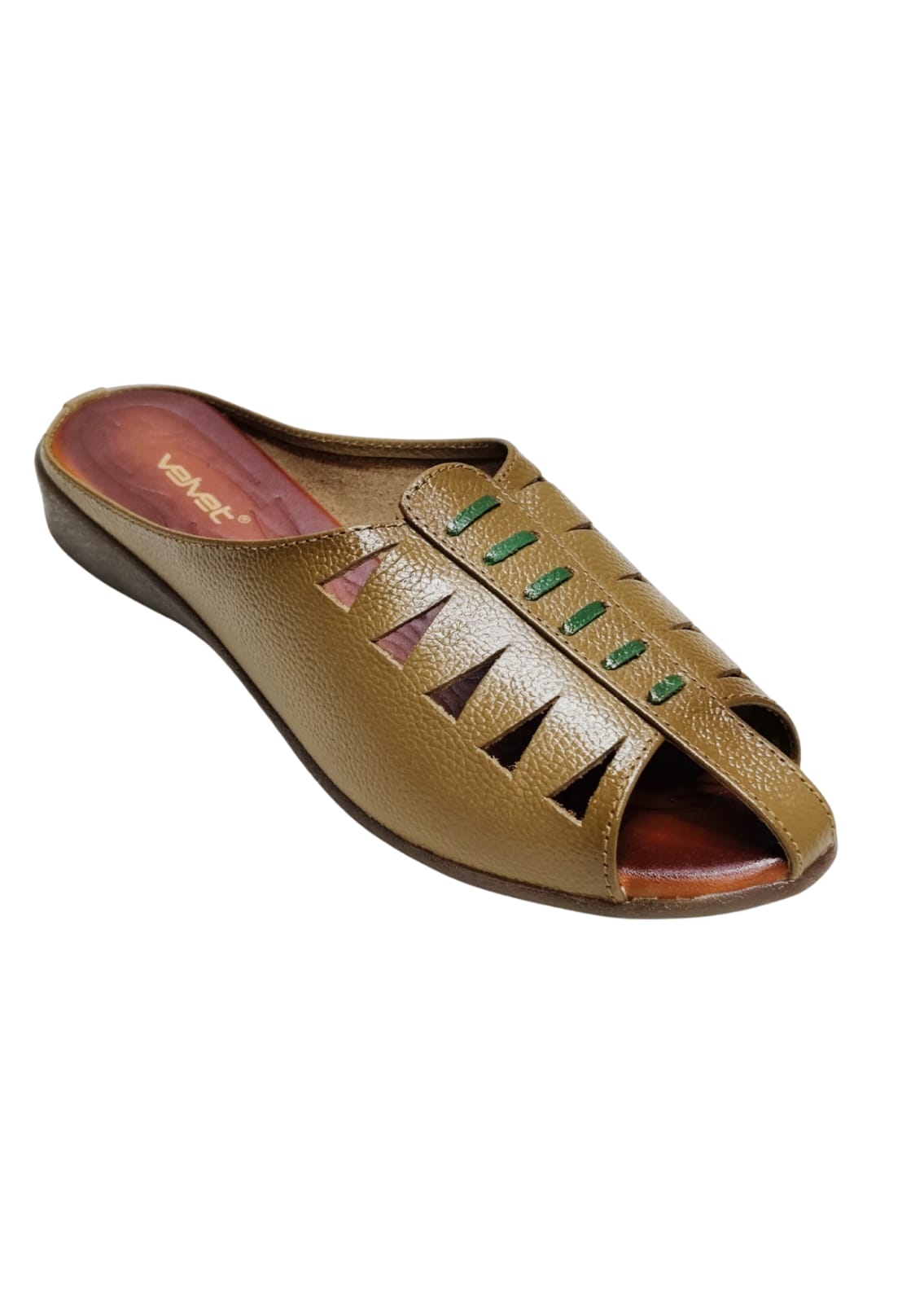 Women Beige Leather Balley