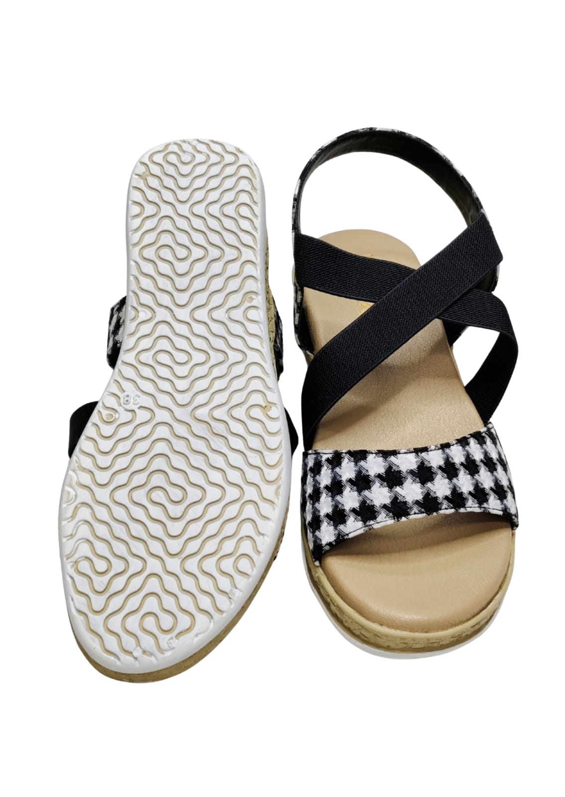 Women Black Platform Heel Sandal