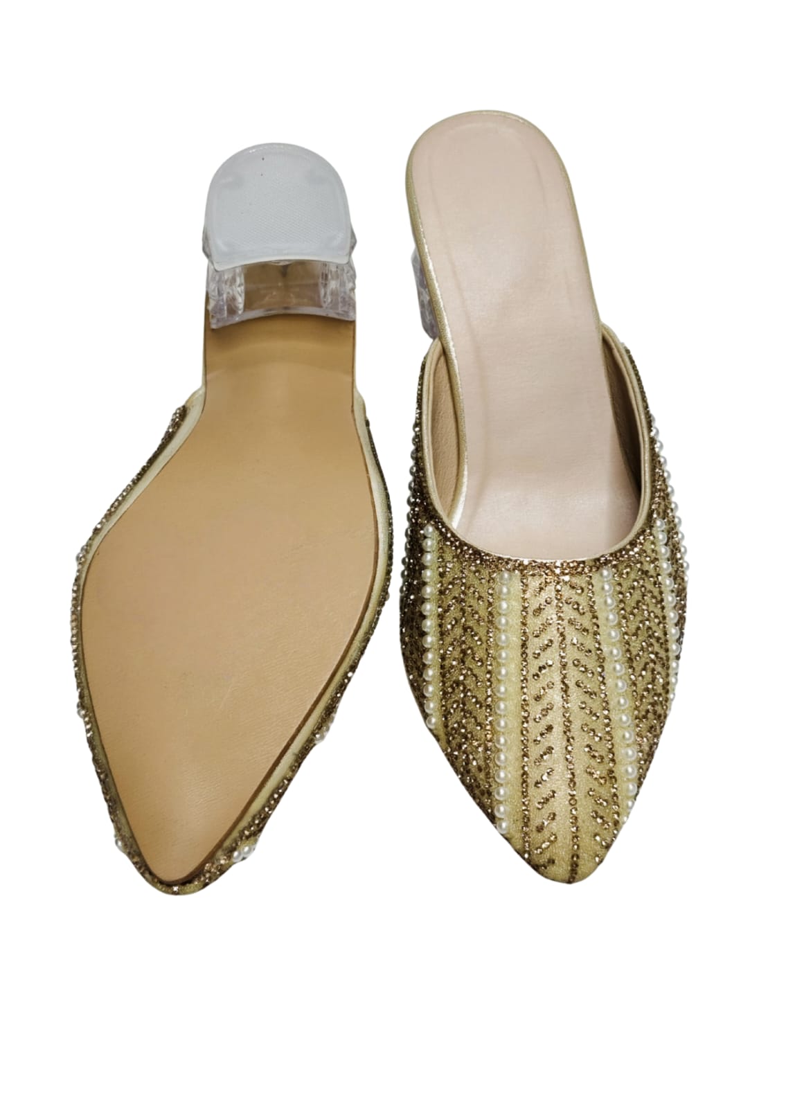 Women Gold Box Heel Balley
