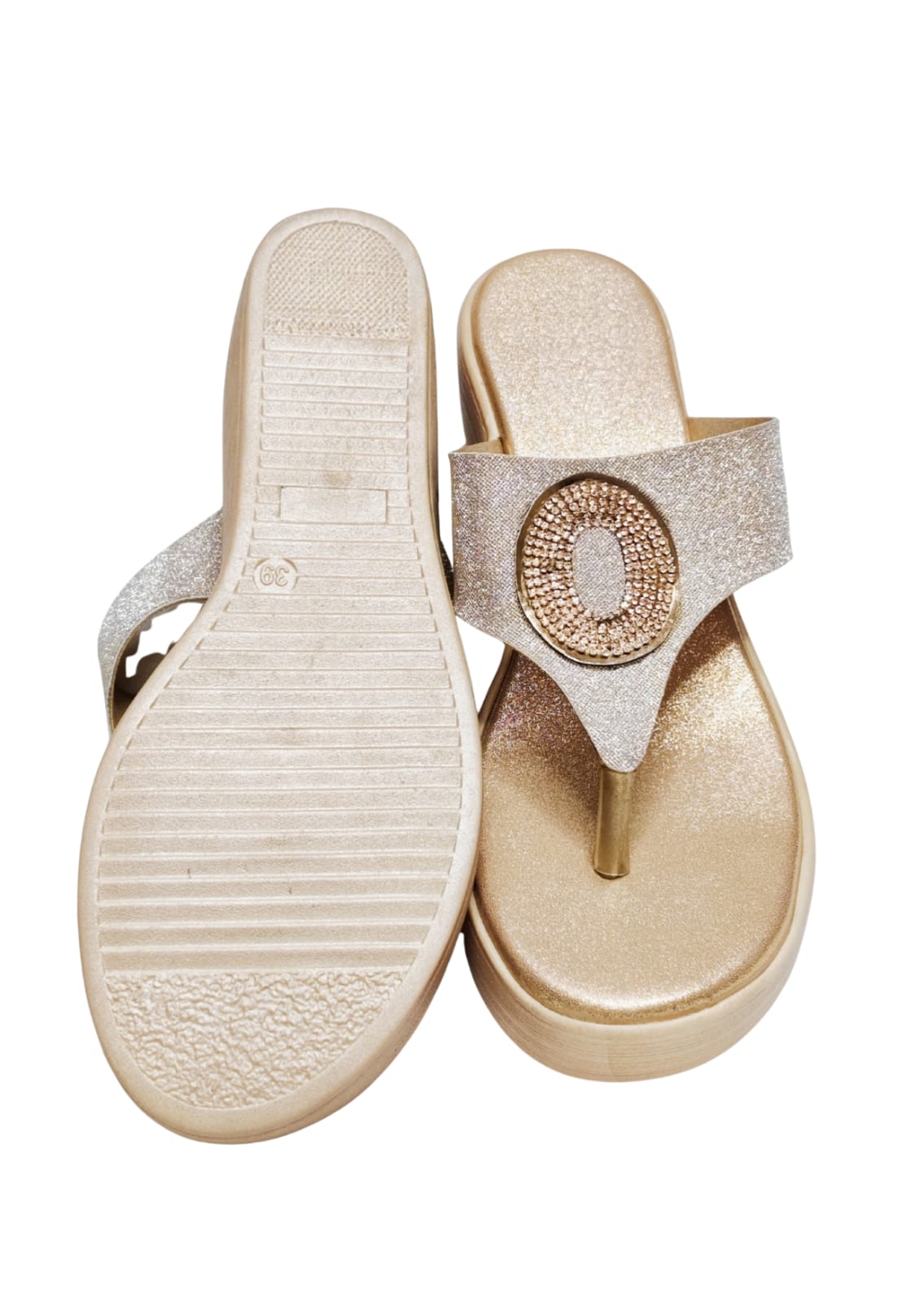 Women Pink Platform Heel Slip Ons