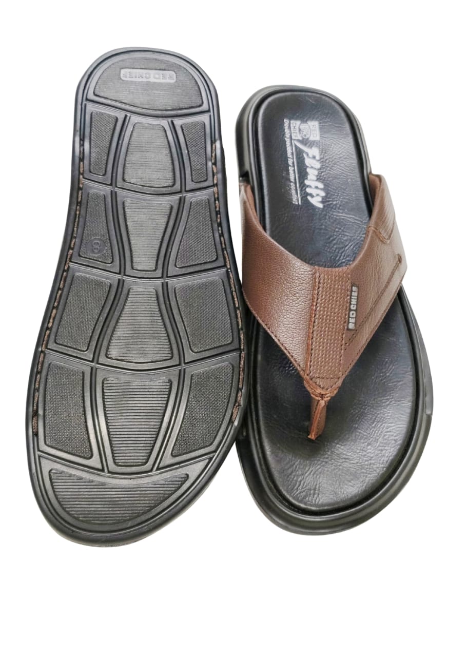 Men Brown Comfort Chappal