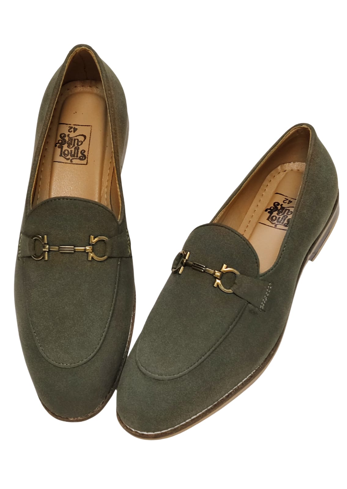 Men Olive Green Loafers