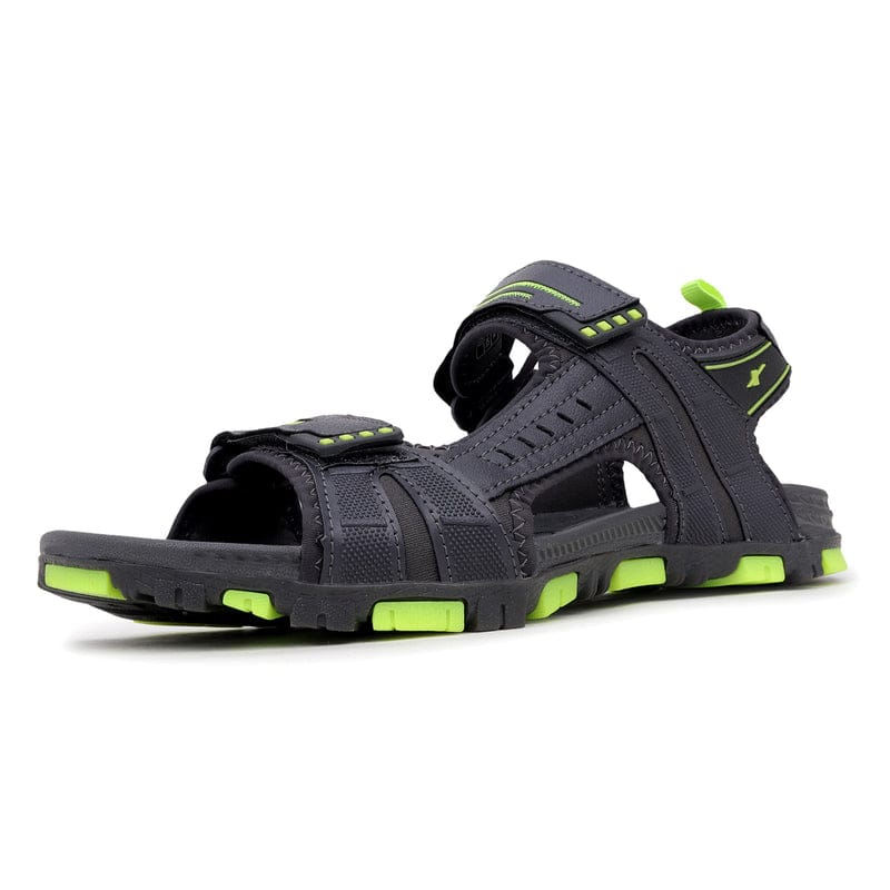 Men Dark Grey & Green Sandle