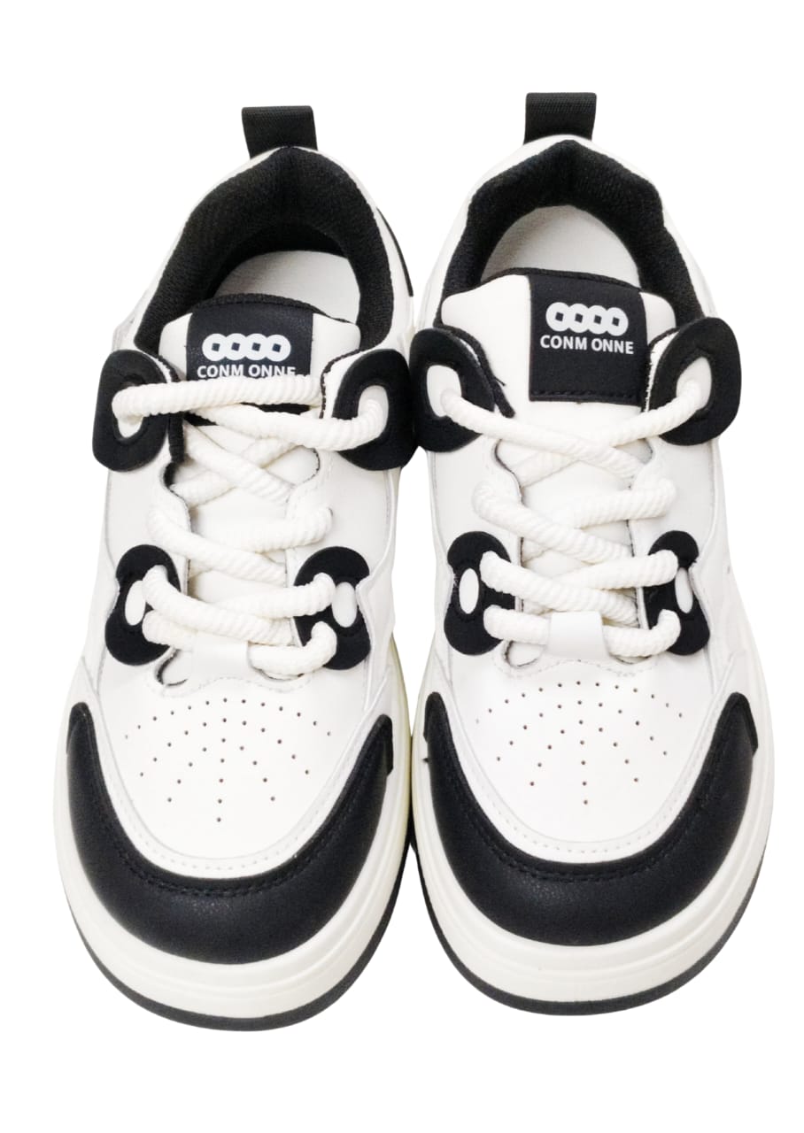 Women Black & White Sneakers