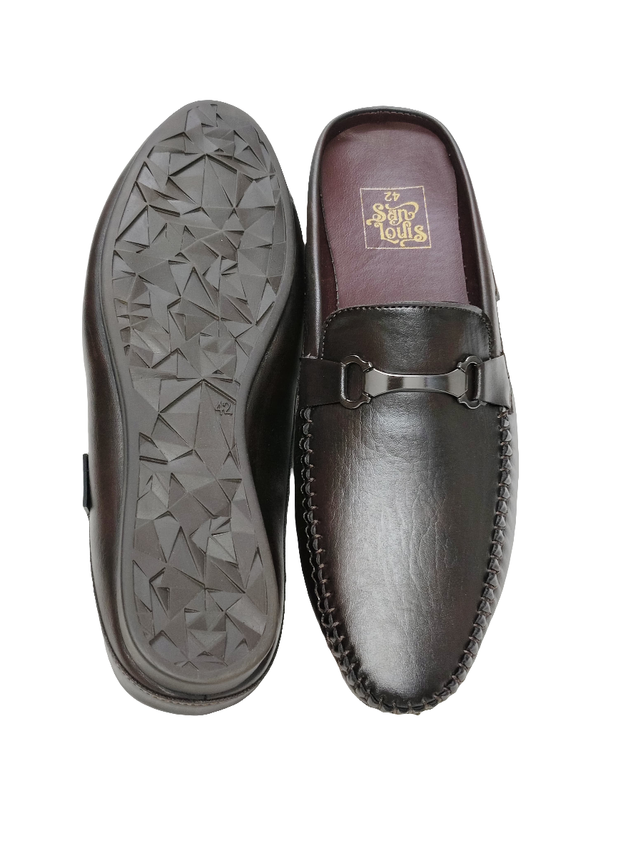 Brown Leather Cut Loafers