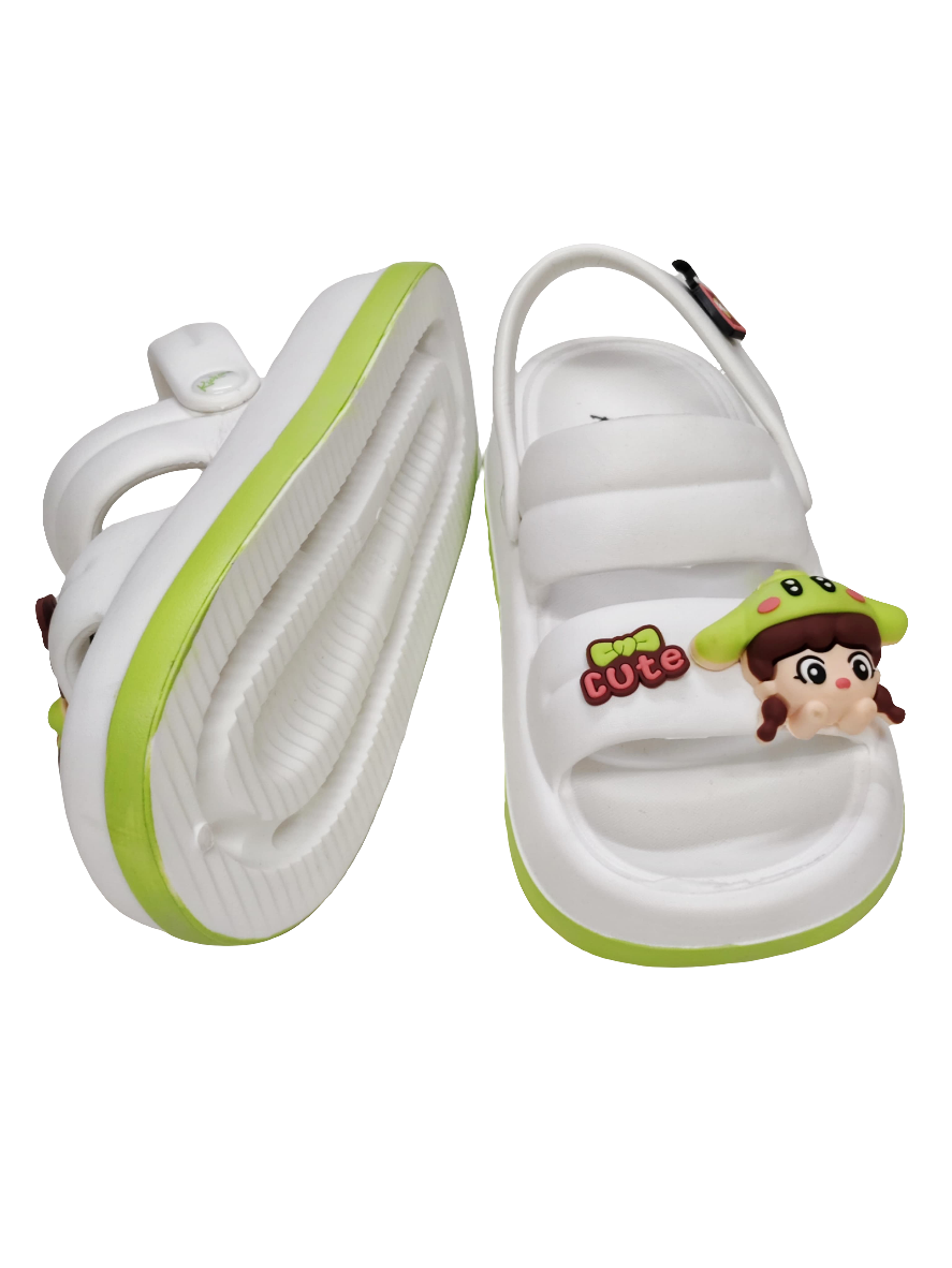 Women White Green Crocs
