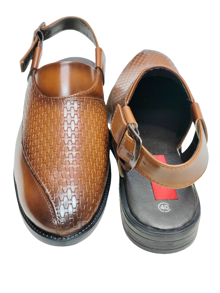 Men Tan Peshawari Shoes