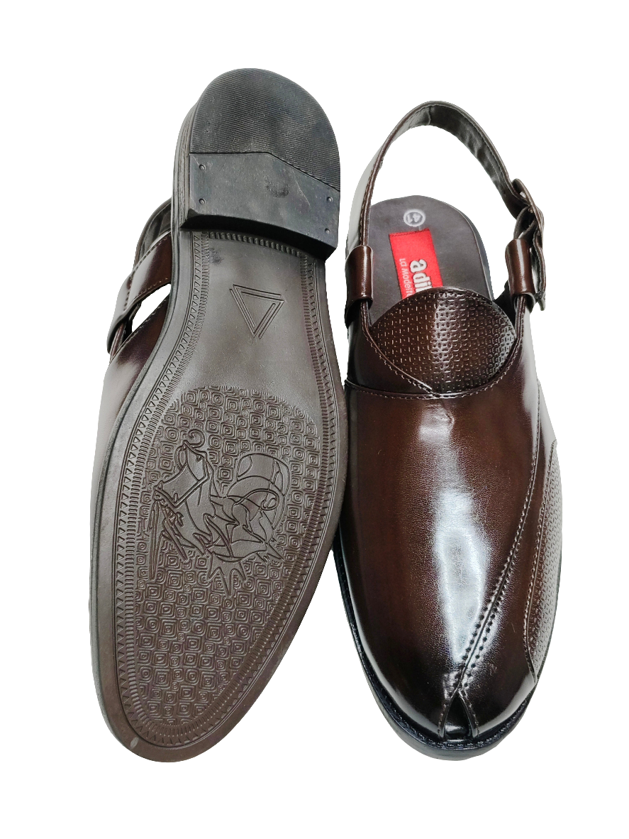 Men Brown Peshawari Shoes