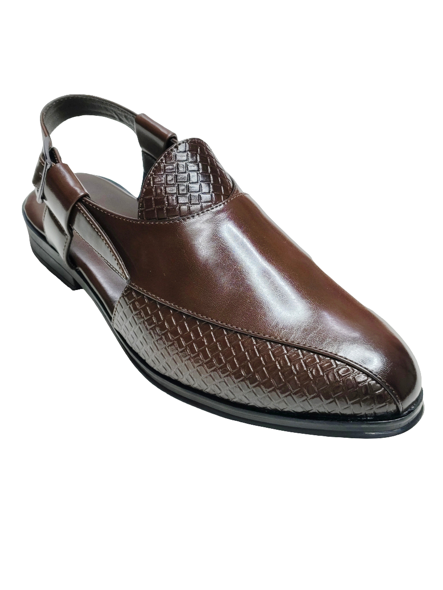 Men Brown Peshawari Shoes