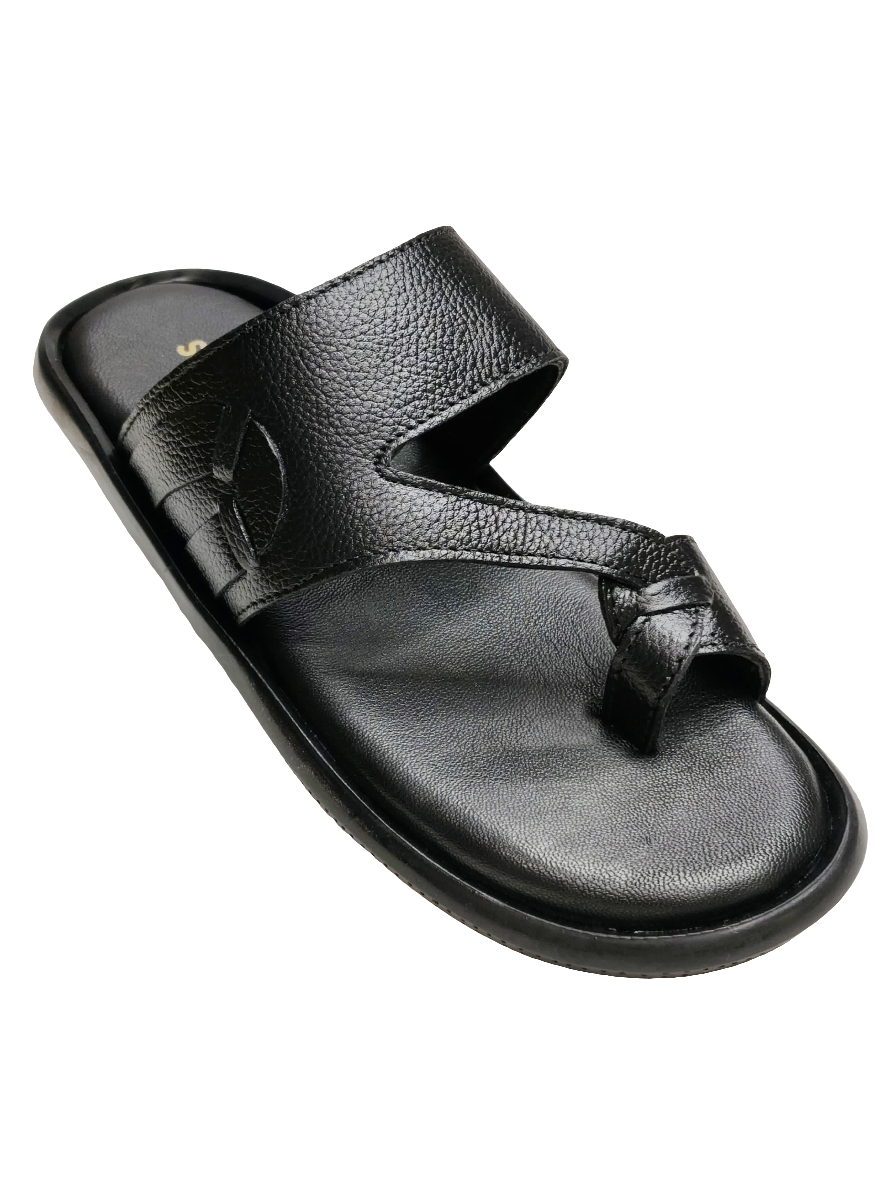 Men's Black Chappal
