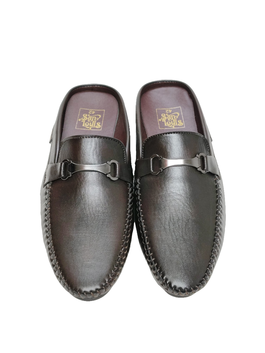 Brown Leather Cut Loafers