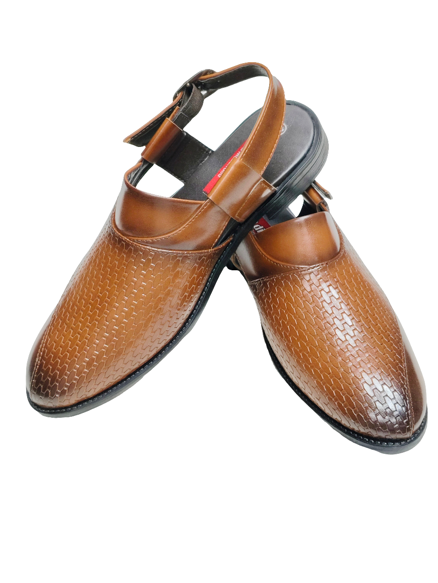 Men Tan Peshawari Shoes