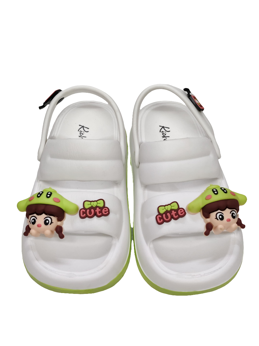 Women White Green Crocs