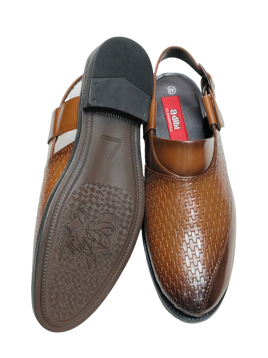 Men Tan Peshawari Shoes