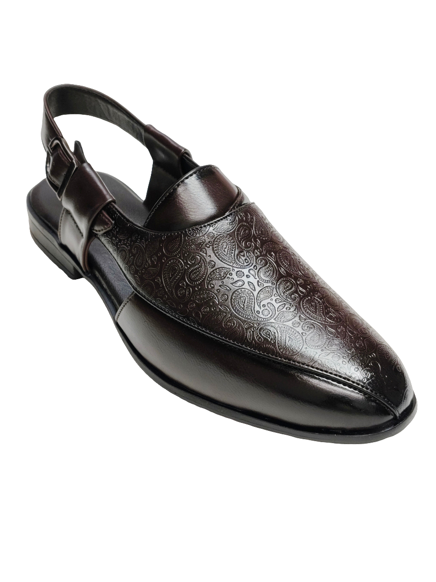 Men Brown Peshawari Shoes