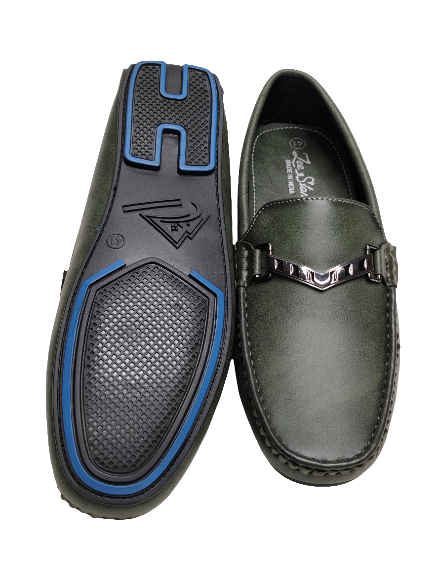 Olive Leather loafers