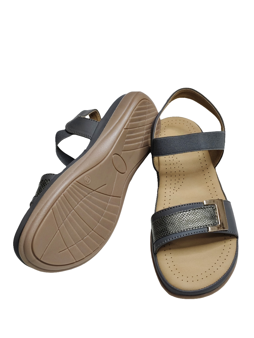Grey Strap Women Sandals