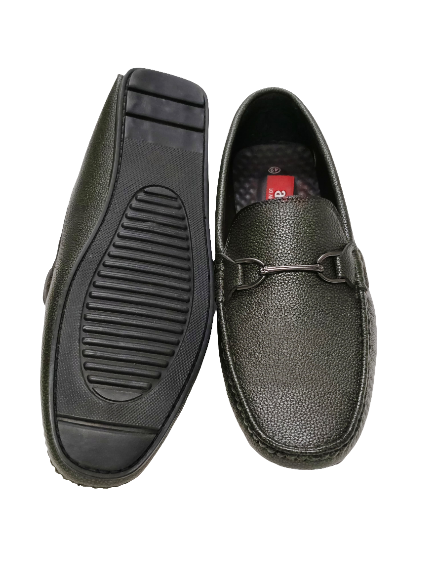 Olive Leather Loafers