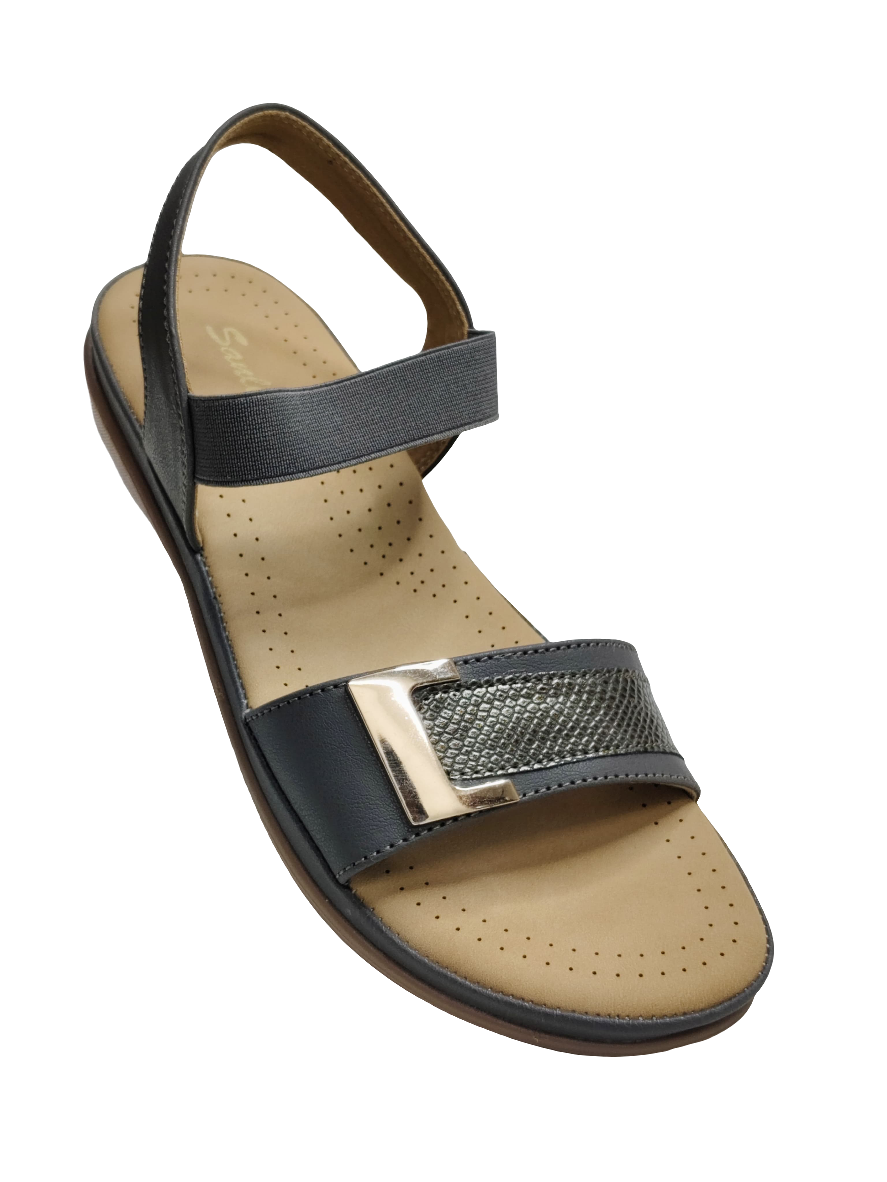 Grey Strap Women Sandals