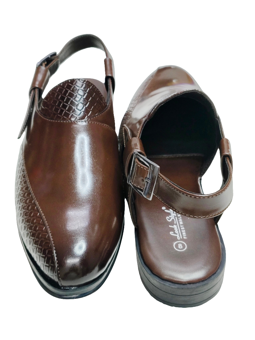 Men Brown Peshawari Shoes