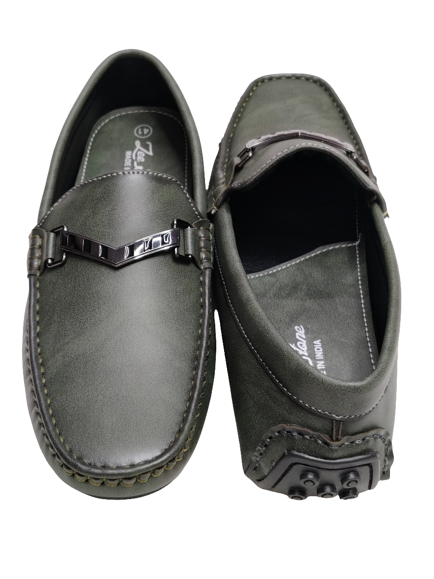 Olive Leather loafers