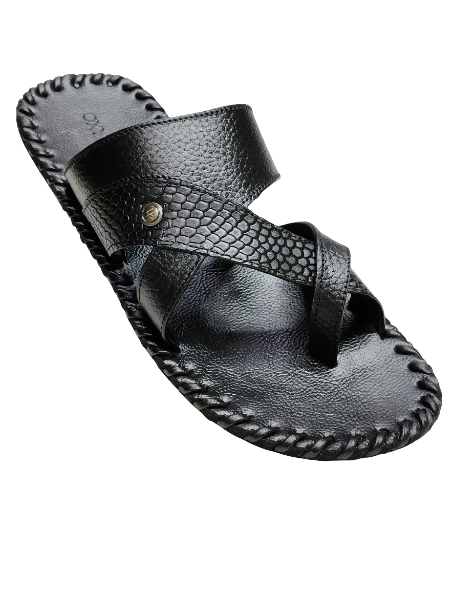 Men Casual Black Chappal