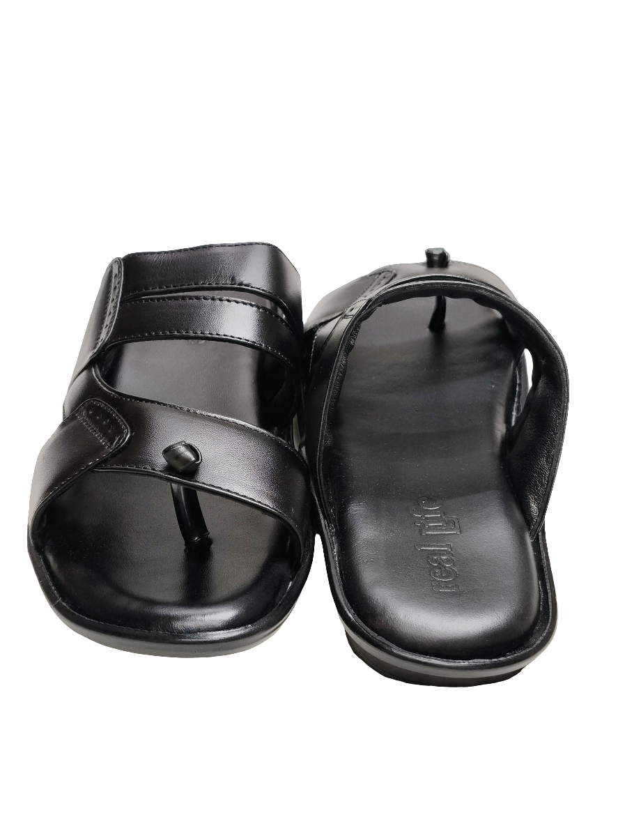 Men's Black Chappal