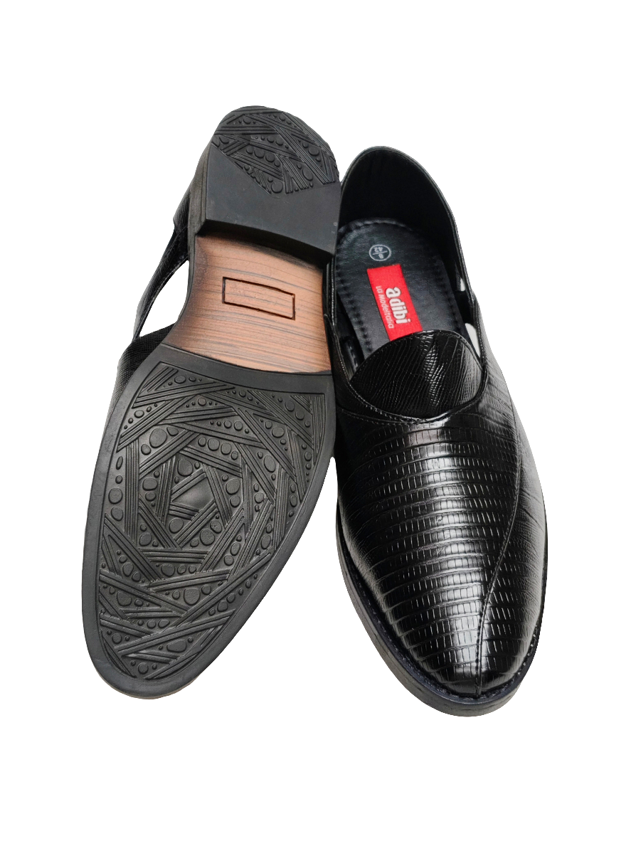 Men Black Peshawari Shoes