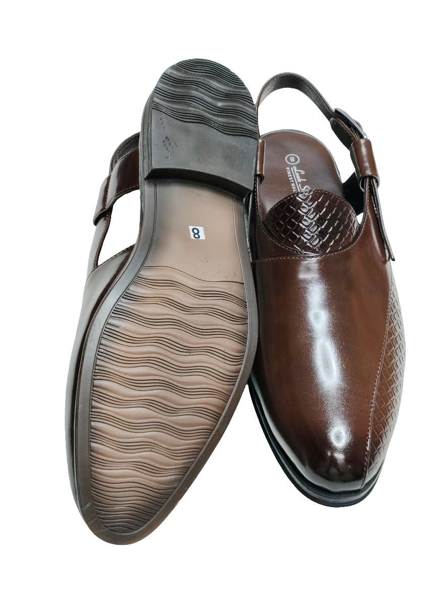 Men Brown Peshawari Shoes