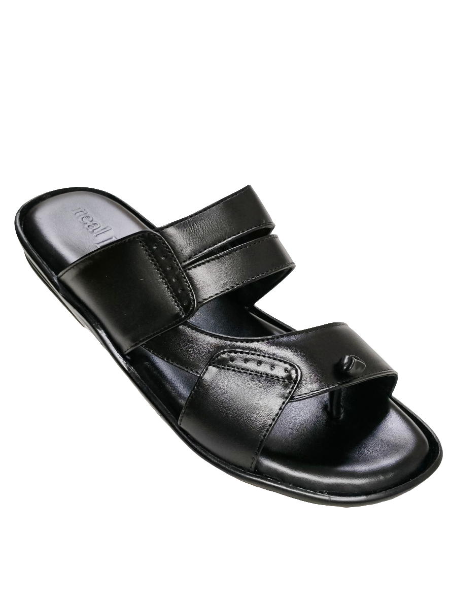 Men's Black Chappal