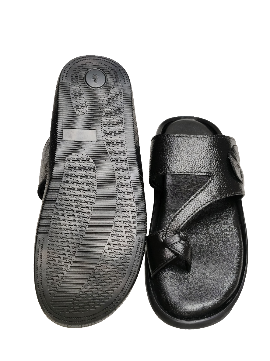 Men's Black Chappal