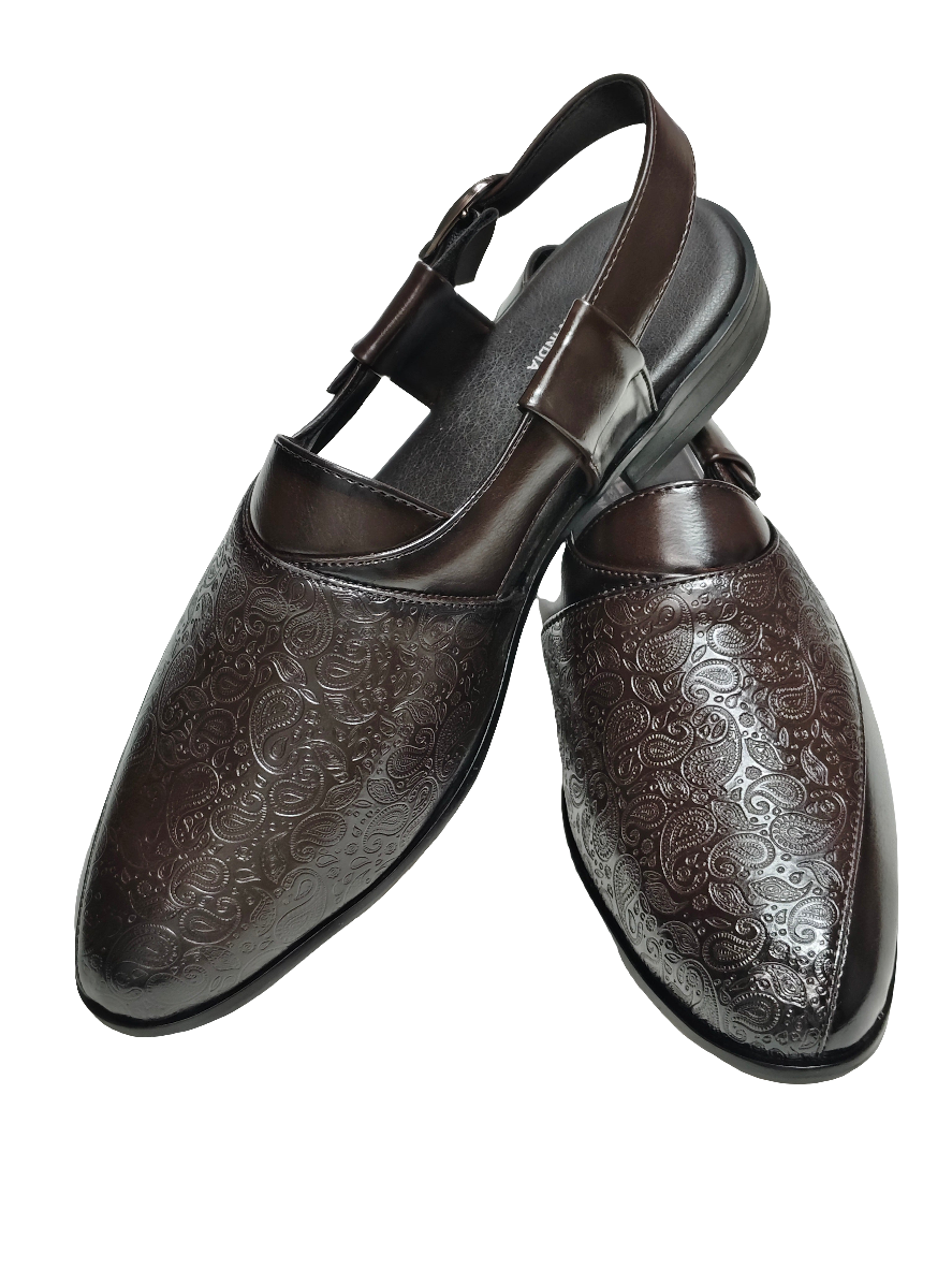 Men Brown Peshawari Shoes