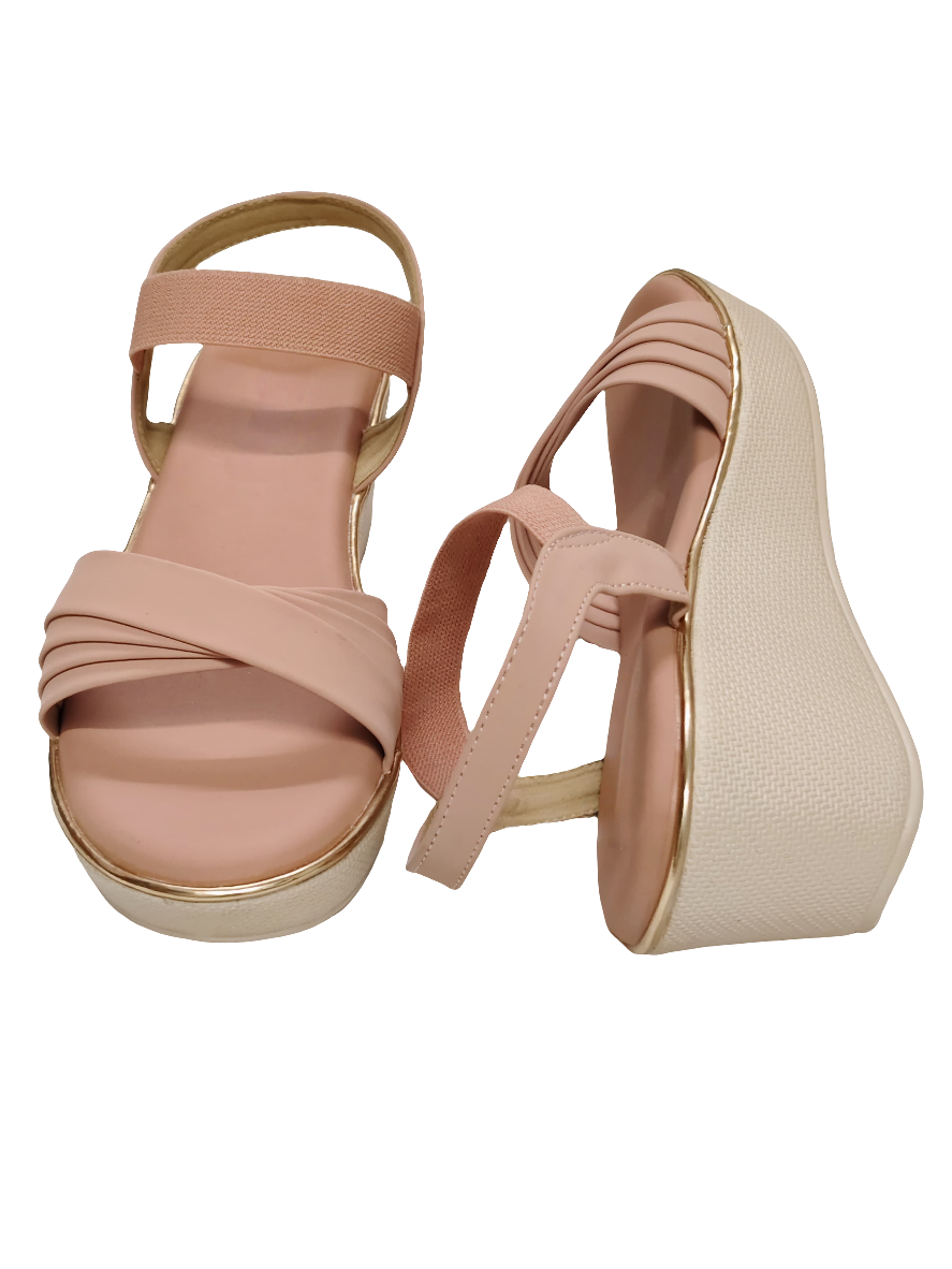 Women Peach Strap Sandals