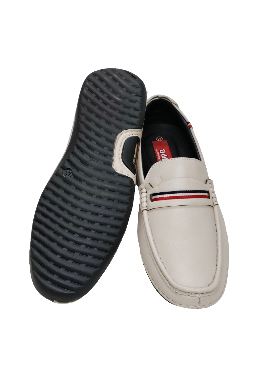 White Leather Loafers