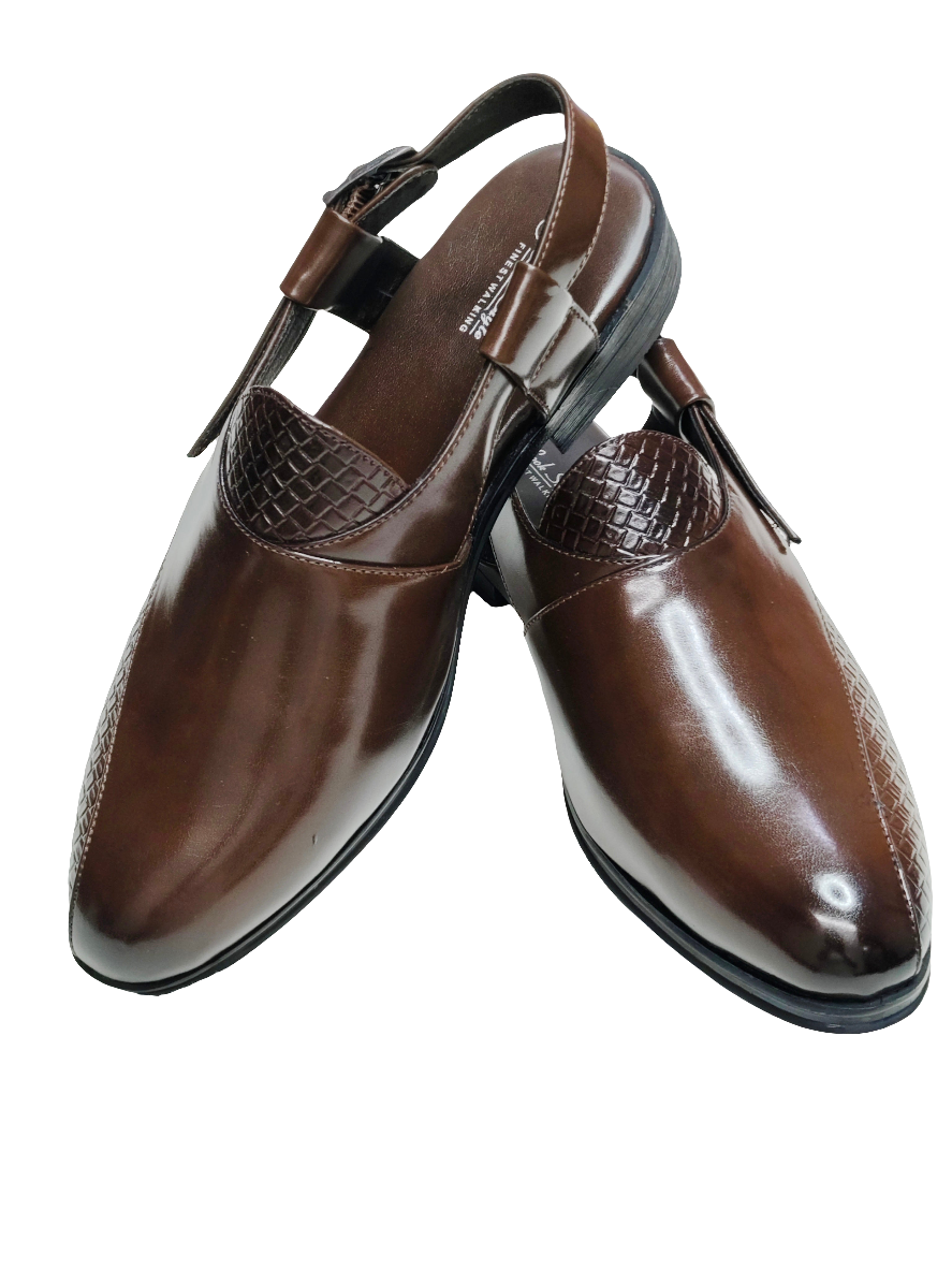 Men Brown Peshawari Shoes