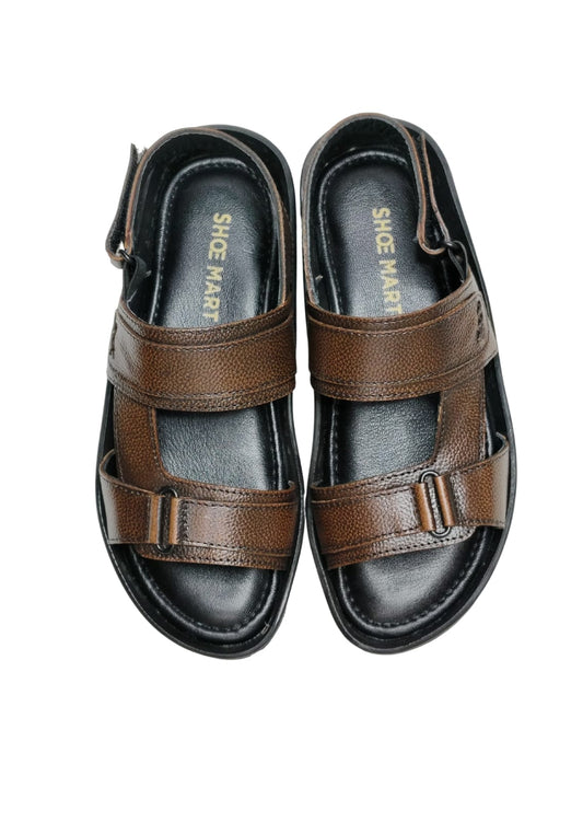 Men Leather Brown Casual Sandle