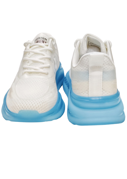 Men White/Blue Sports Sneaker