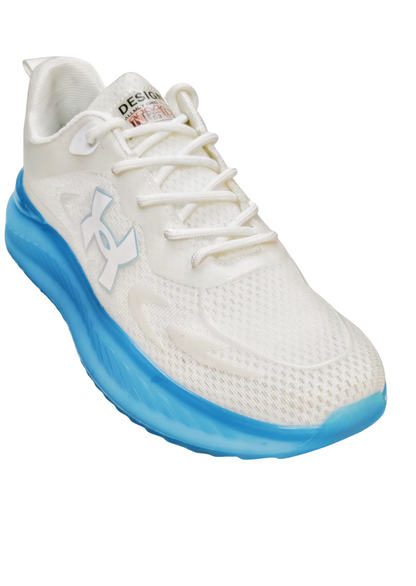 Men White/Blue Sports Sneaker