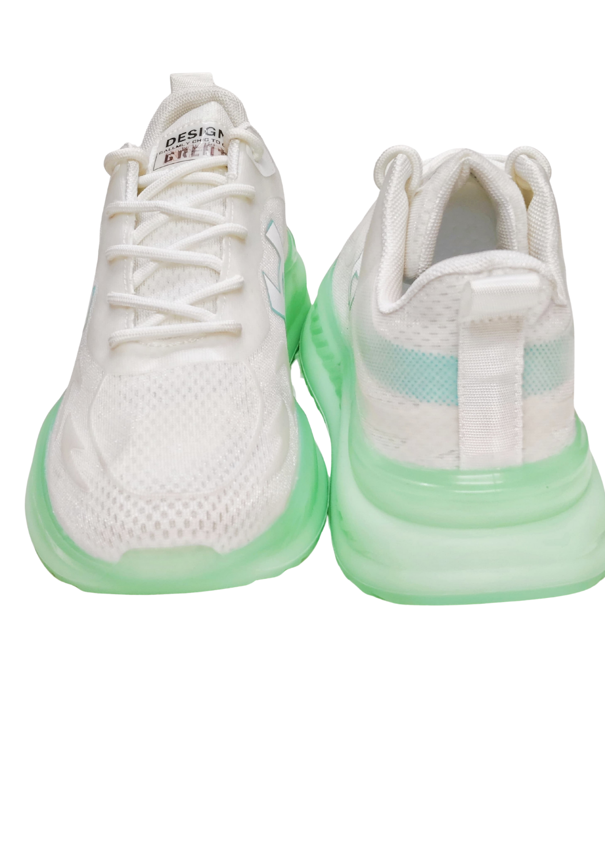 Men White/Green Sports Sneaker