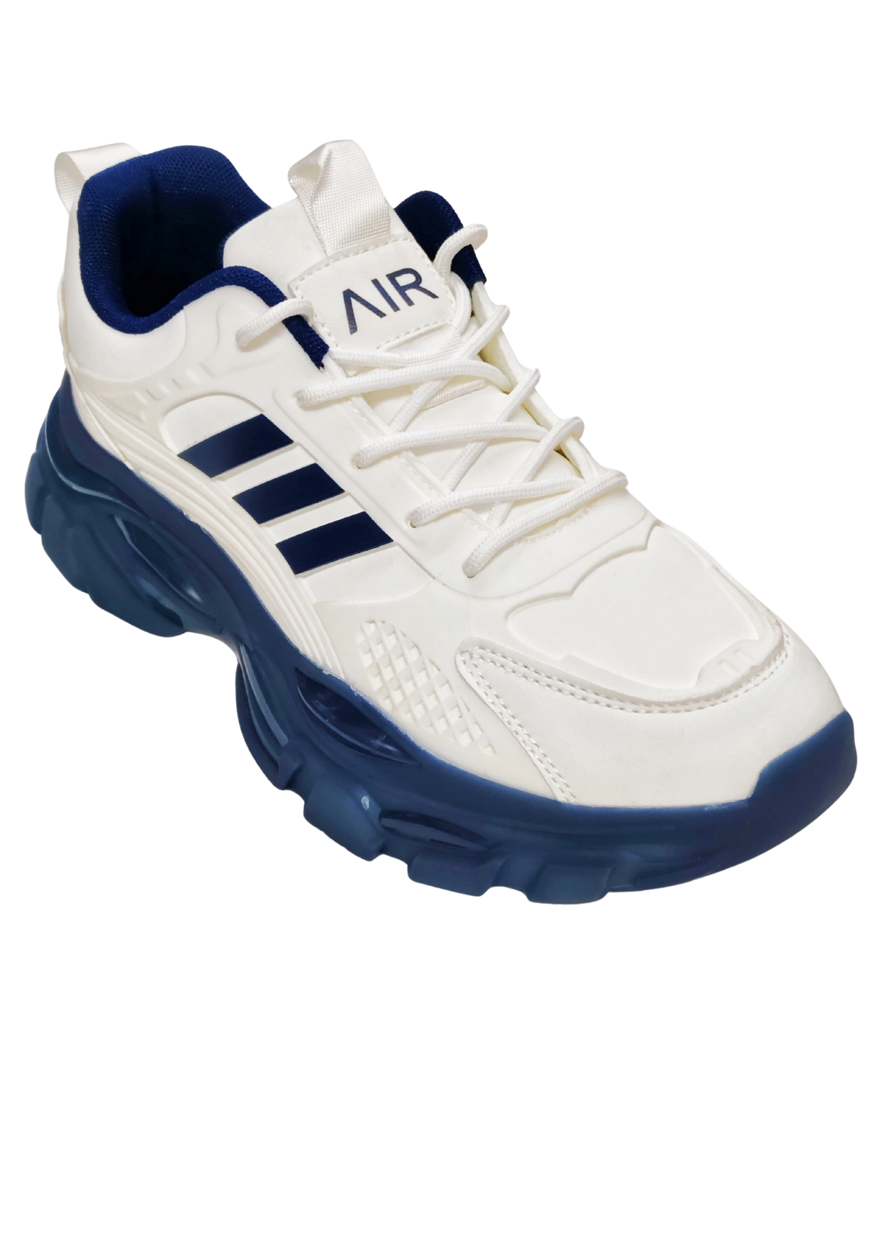 Men White/Blue Sports Sneaker