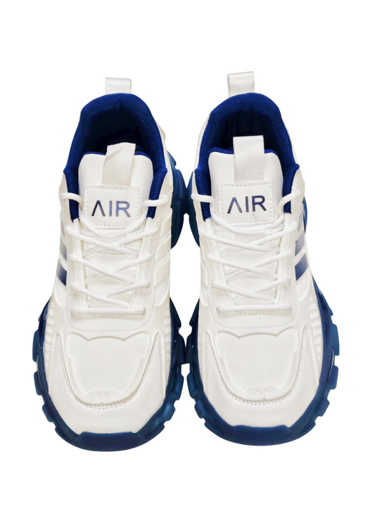 Men White/Blue Sports Sneaker