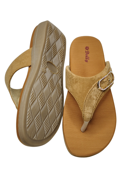 Women Tan Slip Ons