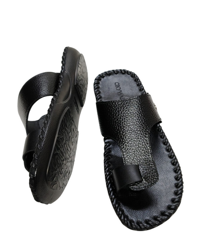 Men Black Thumb Chappal