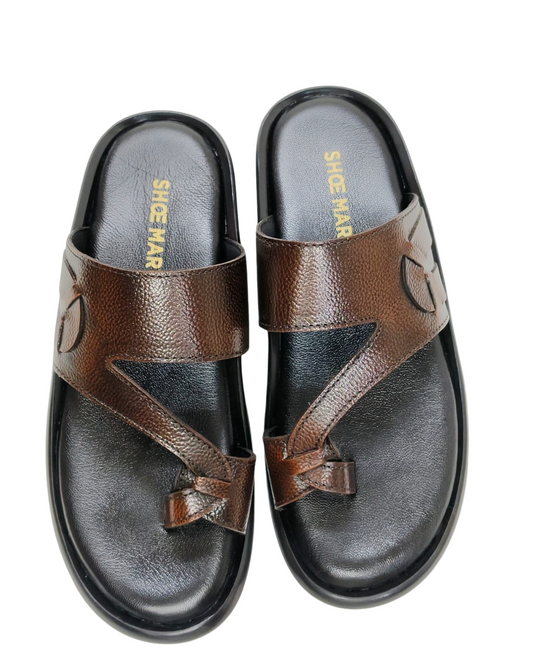 Men Brown Thumb Chappal