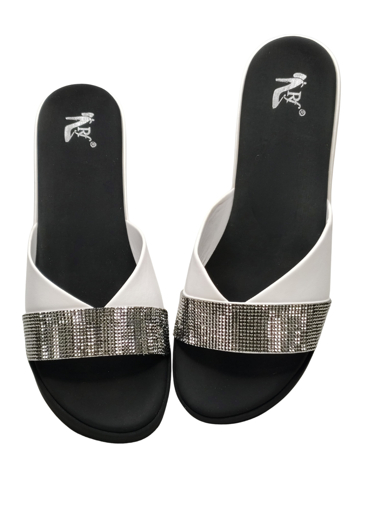 Women White Platform Heel Slip Ons