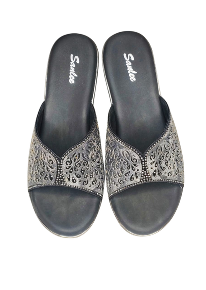 Women Black Casual Slip Ons