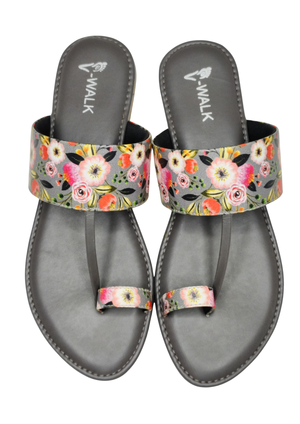 Women Grey Thumb Slip Ons