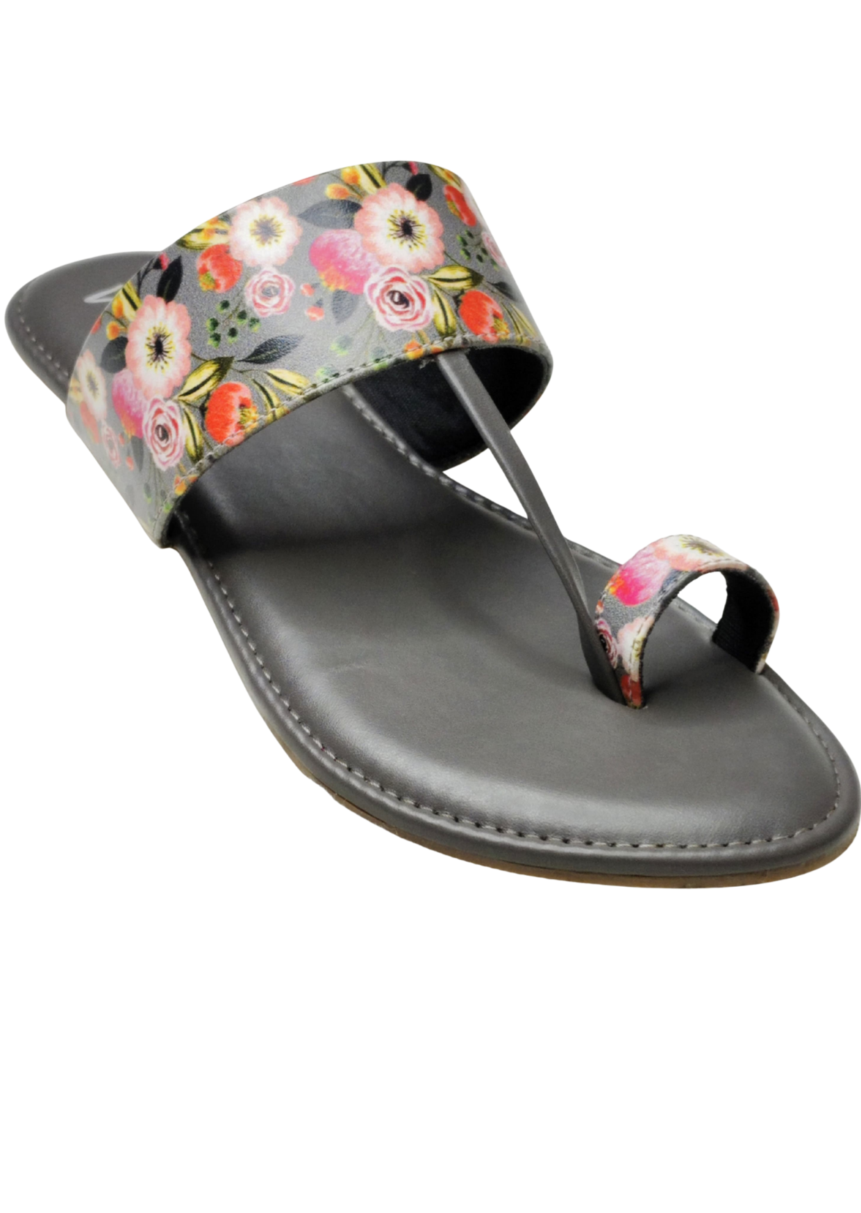 Women Grey Thumb Slip Ons