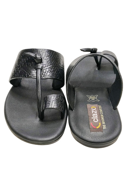 Men Black Kolhapuri