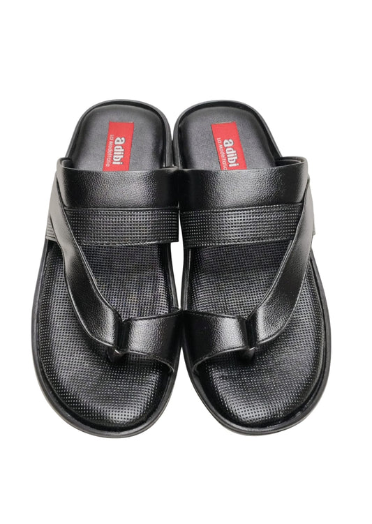 Men Black Thumb Casual Chappal